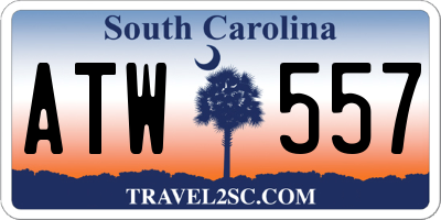 SC license plate ATW557