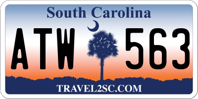 SC license plate ATW563