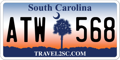 SC license plate ATW568