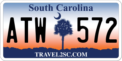 SC license plate ATW572
