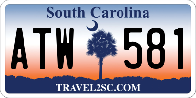 SC license plate ATW581