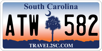 SC license plate ATW582