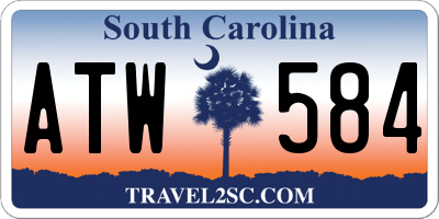 SC license plate ATW584