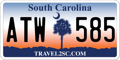 SC license plate ATW585