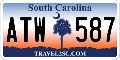 SC license plate ATW587