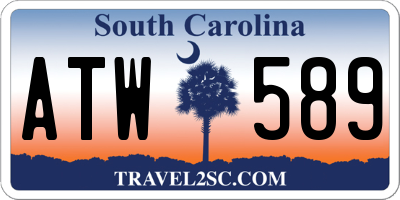 SC license plate ATW589