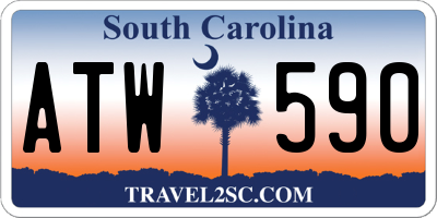 SC license plate ATW590
