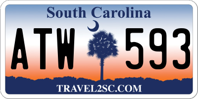 SC license plate ATW593