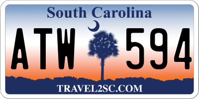 SC license plate ATW594