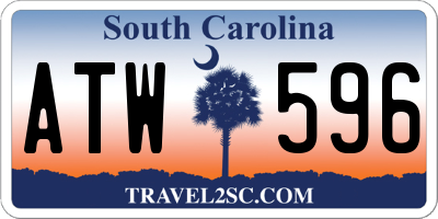 SC license plate ATW596