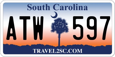 SC license plate ATW597