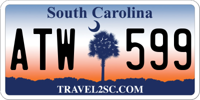 SC license plate ATW599