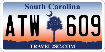 SC license plate ATW609