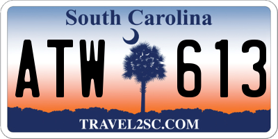 SC license plate ATW613