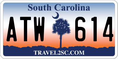 SC license plate ATW614