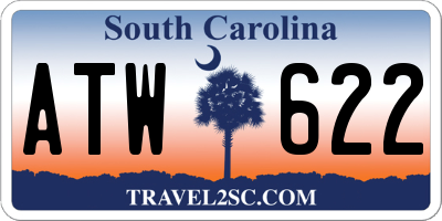 SC license plate ATW622