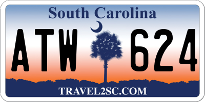 SC license plate ATW624