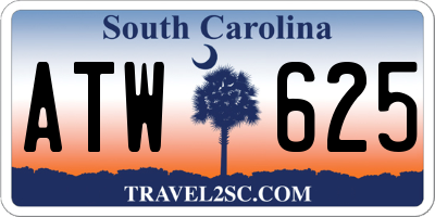 SC license plate ATW625