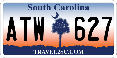 SC license plate ATW627