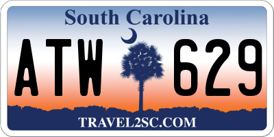 SC license plate ATW629