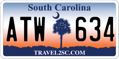 SC license plate ATW634