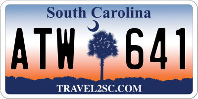 SC license plate ATW641
