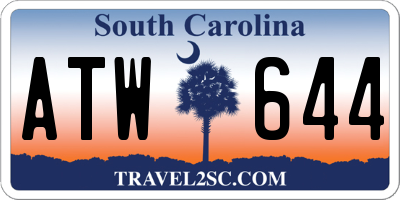 SC license plate ATW644