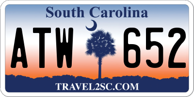 SC license plate ATW652