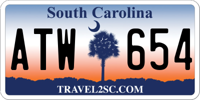 SC license plate ATW654