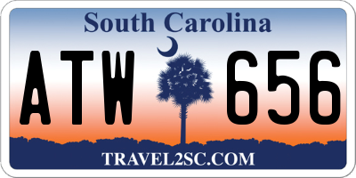 SC license plate ATW656