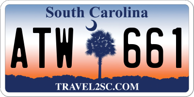 SC license plate ATW661
