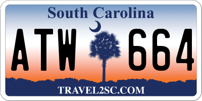 SC license plate ATW664