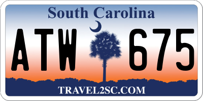 SC license plate ATW675