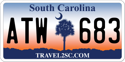 SC license plate ATW683