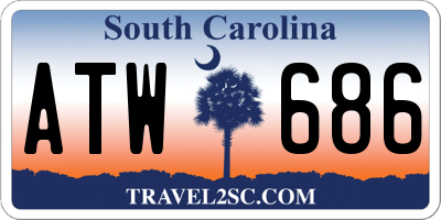 SC license plate ATW686