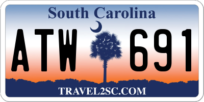 SC license plate ATW691
