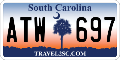 SC license plate ATW697