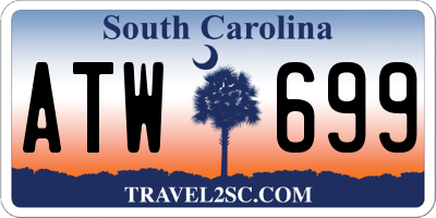 SC license plate ATW699