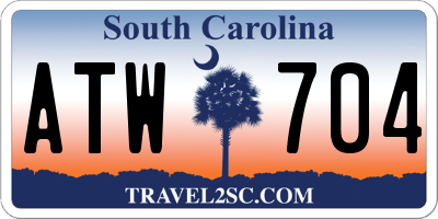 SC license plate ATW704