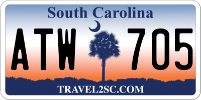 SC license plate ATW705
