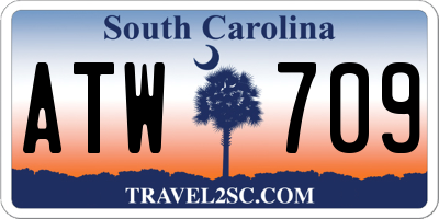 SC license plate ATW709