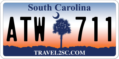 SC license plate ATW711
