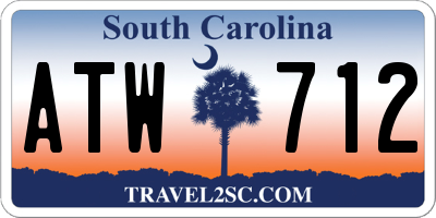 SC license plate ATW712
