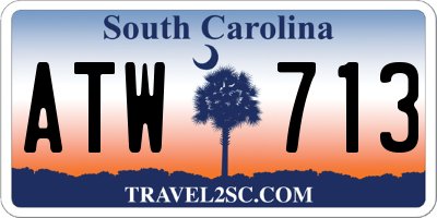 SC license plate ATW713