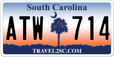SC license plate ATW714