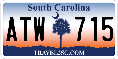 SC license plate ATW715