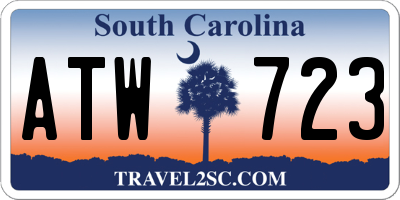 SC license plate ATW723