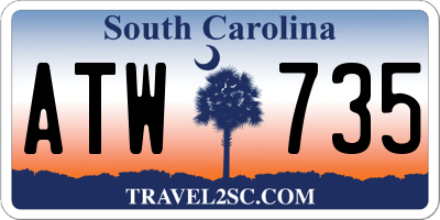 SC license plate ATW735