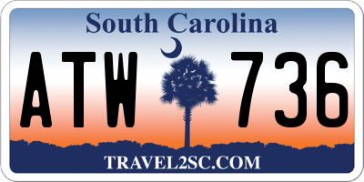 SC license plate ATW736