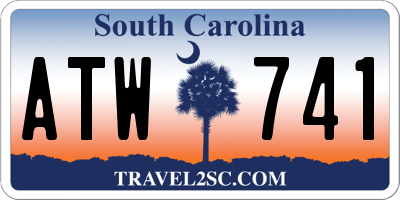 SC license plate ATW741
